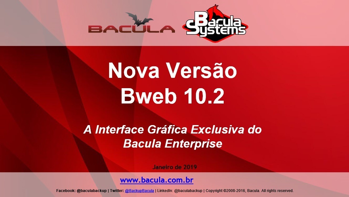 Nova Versão BWeb 10.2