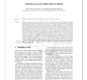 Artigo Bacula:  A Backup-as-a-Service (BaaS) Software Solution