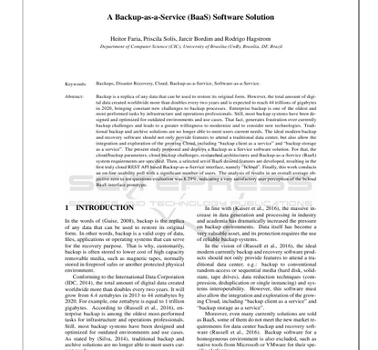 Artículo Bacula:  A Backup-as-a-Service (BaaS) Software Solution