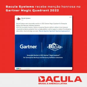 Menção Honrosa no Gartner Magic Quadrant 2022